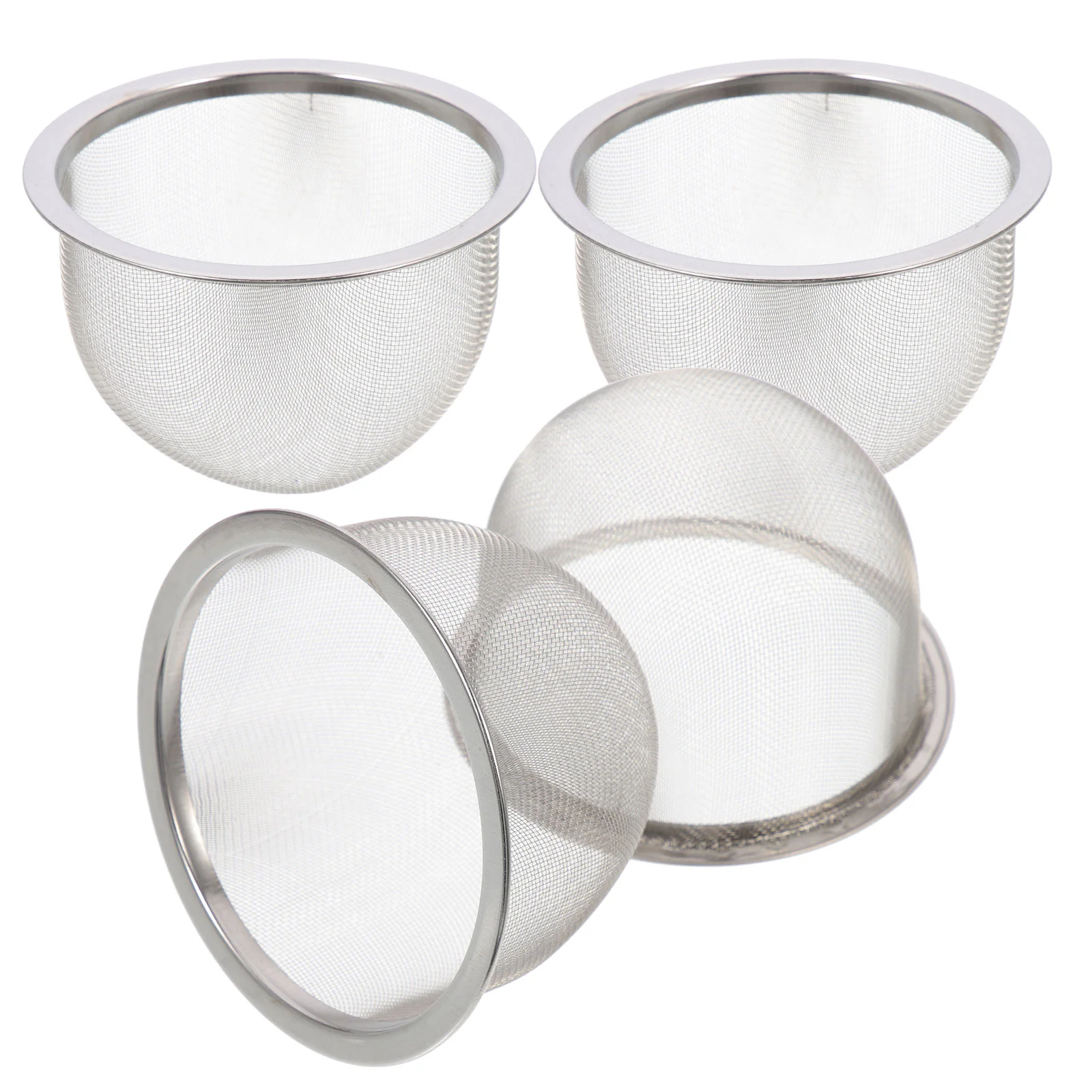 

4 Pcs Teapot Strainer Stainless Steel Infuser Filters Mesh Diffuser Metal Insert Milk Strainers Residue