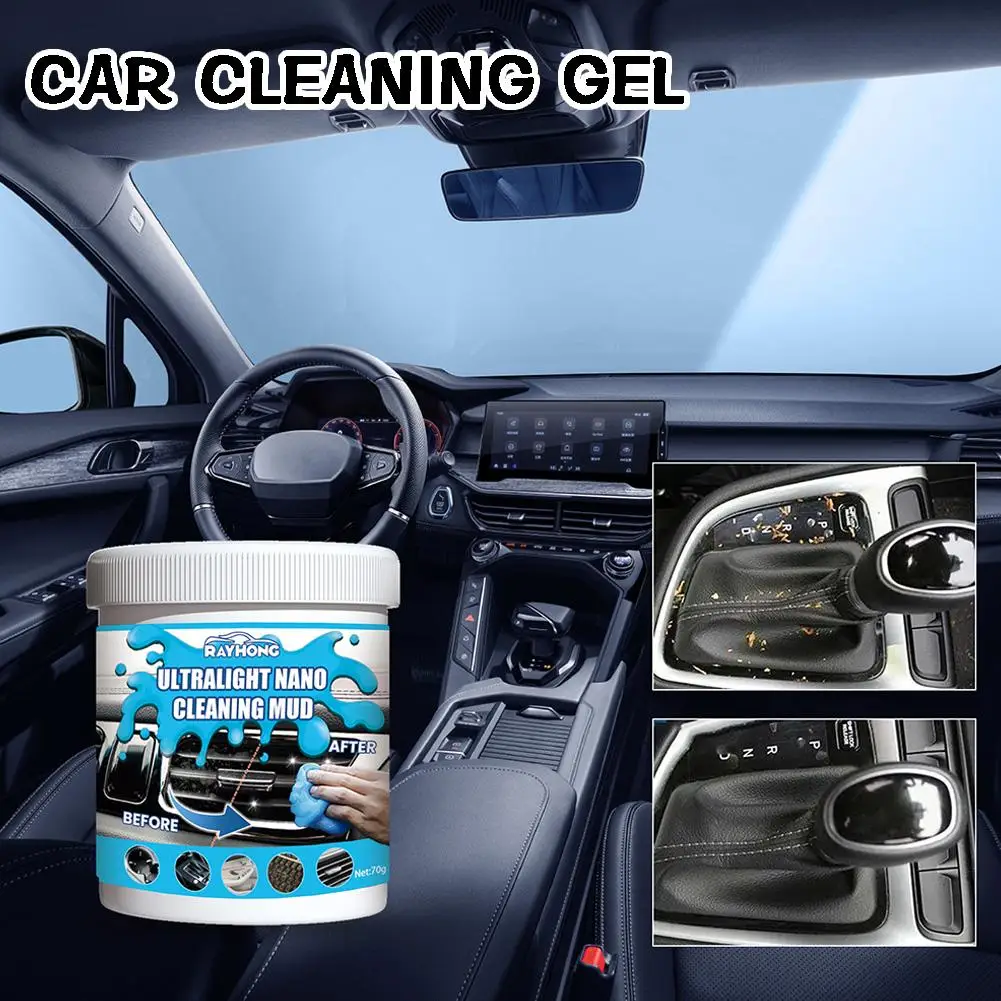 1pc Car Air Vent Magic Dust Cleaner Gel Household Auto Wash Removal Keyboard Rubber Slime Gel Office Laptop Mud Cleaning L3Z4