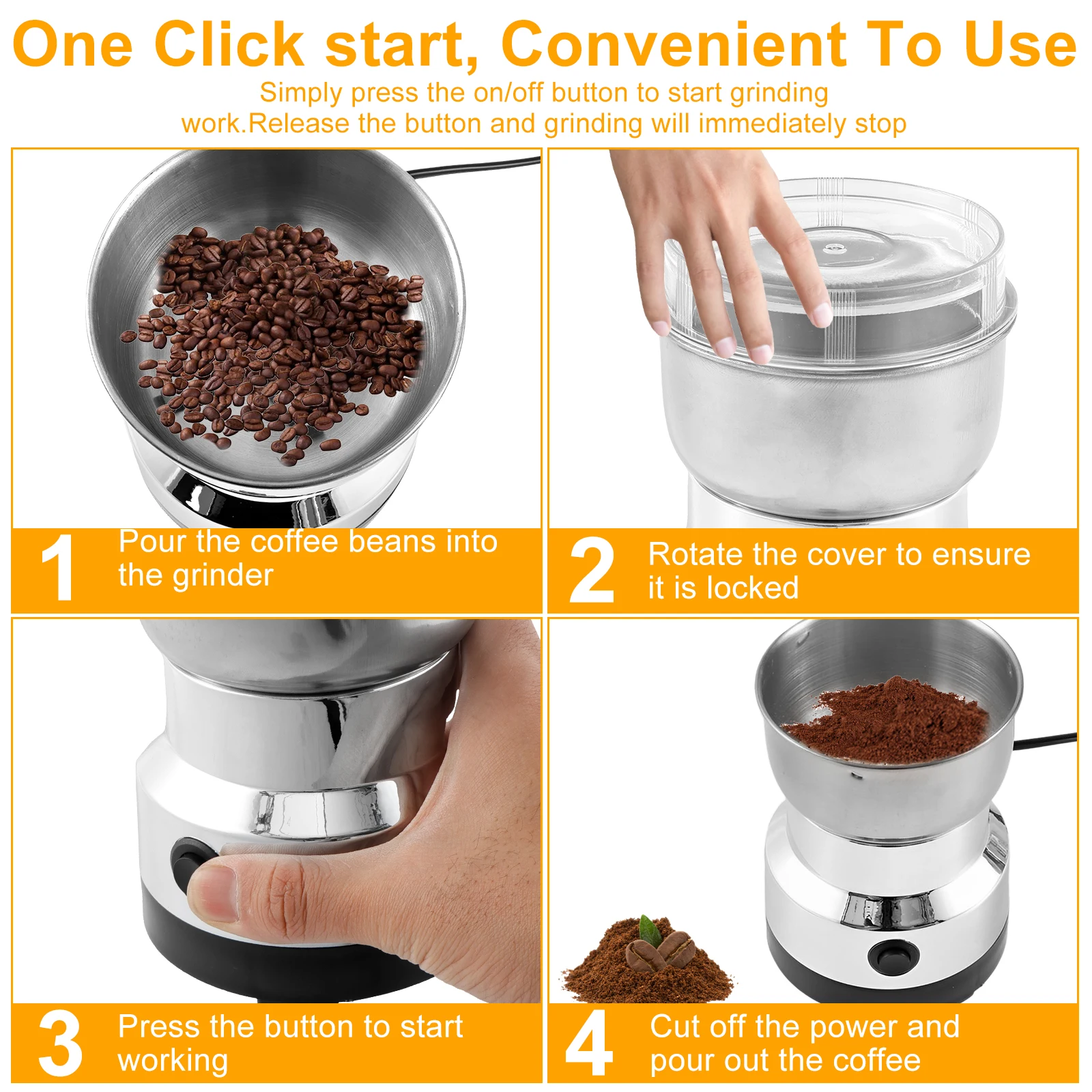 Sa02c640d647448c5bd84757f8f7cd20aC Hand Crank Grain Mill Rustproof Manual Corn Mill Grinder Machine Multifunctional Nut Grinder for Nut Spice Wheat Coffee Kitchen Mallzona