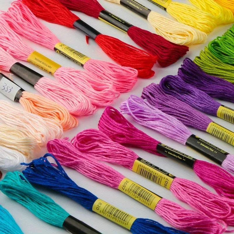 Hot 50pcs Friendship Bracelet Rainbow Embroidery Thread Cross Stitch Embroidery Thread Cotton Bracelet Silk Thread