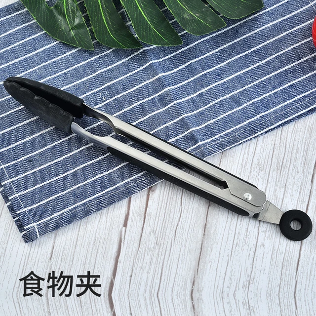 7/12inch Food Tong Stainless Steel Kitchen Tongs Silicone Non-Slip Cooking  Clip Clamp BBQ Salad Tools Grill Kitchen Accessories - AliExpress