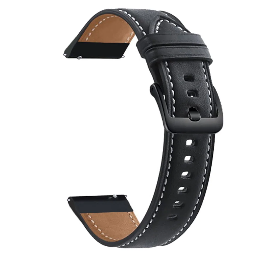 Premium 22mm Leather Watch Strap Bracelet - Replacement Accessory