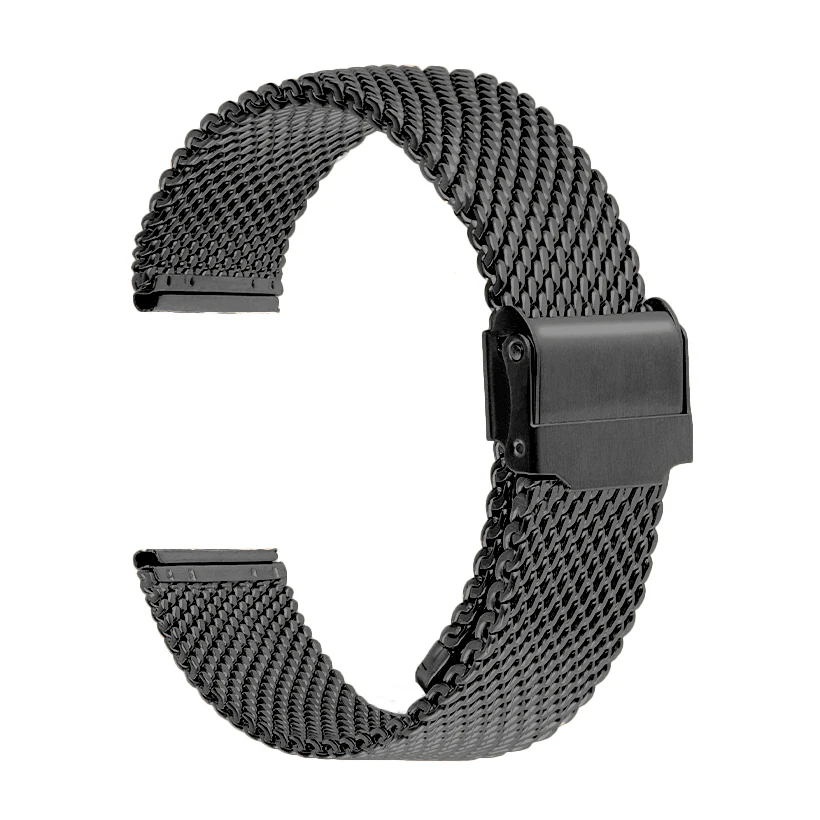 Elegant Milanese Stainless Steel Mesh Watch Band with Adjustable Widths