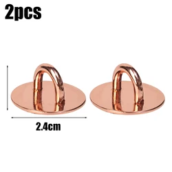 Metal Heart Phone Ring Holder with Self - Adhesive Charm (2pcs Rose Glod B)