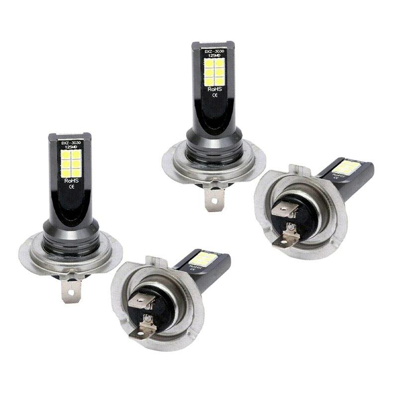 

4Pcs H7 LED Headlight Conversion 6W 1000LM 6000K Error Free Canbus Bulb