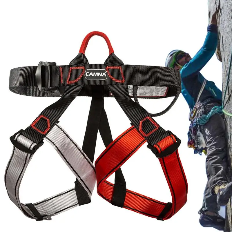 

Harness For Climbing Adjustable Anti-Fall Climbing Belts Thickened Wider Half Body Safety Harness For Mountaineering Fire