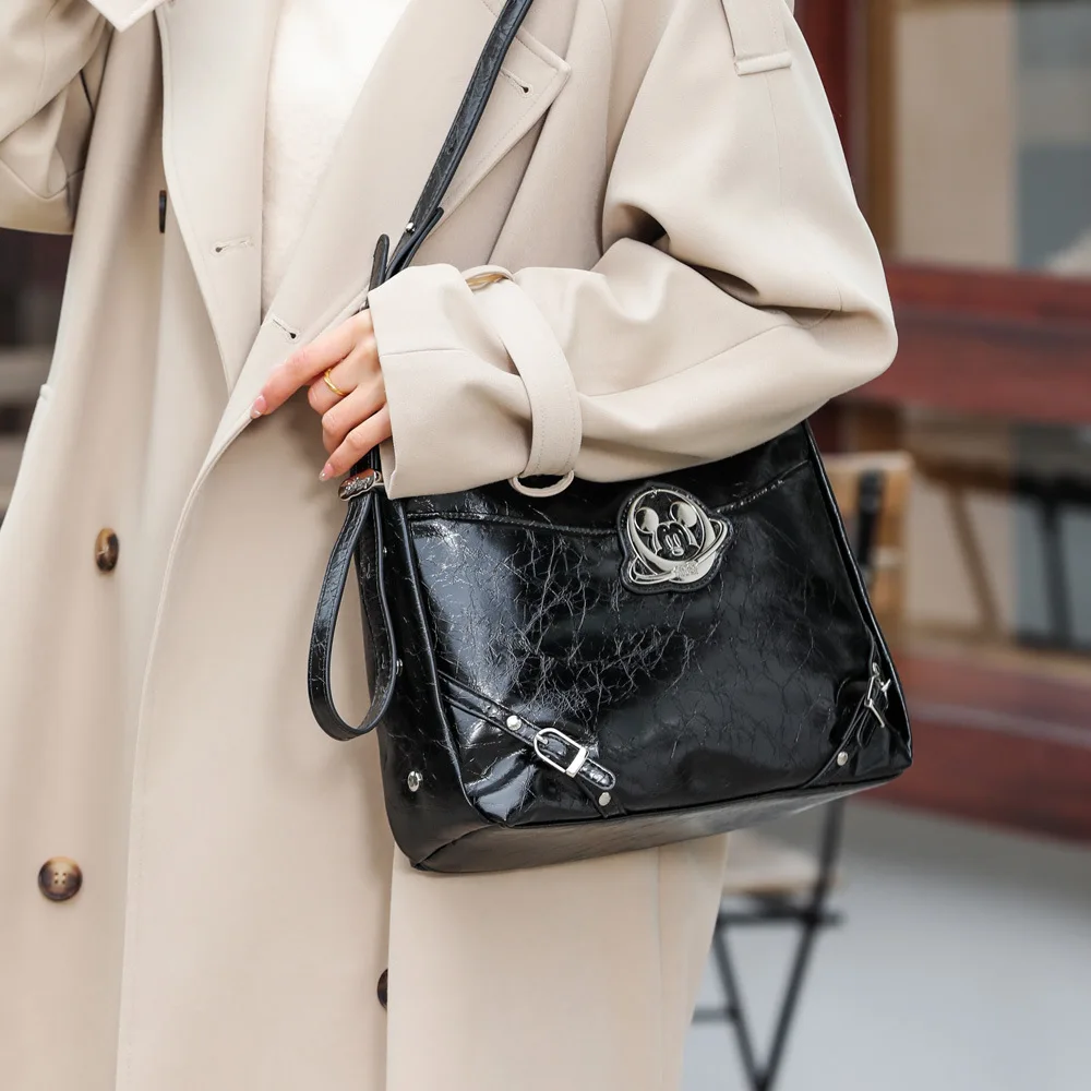 Disney Mickey Purses and Handbags Large Capacity Luxury Tote Bags for Women Kawaii Crossbody Shoulder Bag Anime Case Cute Wallet