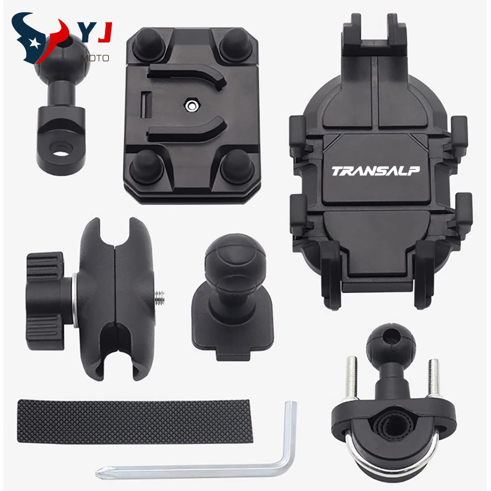 Enhanced Motorcycle Handlebar Phone Holder with Shock Absorber GPS Stand