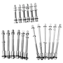 6Pcs Drum Tension Rods Drum Screws Kit1Drum Screw Set Hardware Universal Stainless Steel for Snare Drum Accessories DIY