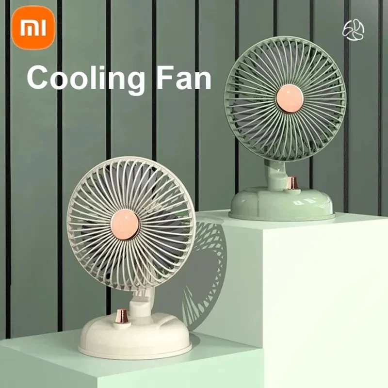 

Xiaomi Portable Shake Head Electric Fan Rechargeable Ventilator Desk Table Outdoor Travel Cooling Fans For Home Student