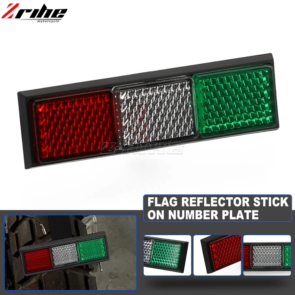 Riding Outdoor Segnale Riflettente Strisce Di Avvertimento Notturne Rettangolo Per Aprilia Rsv4 1100 Tuono V2/V4 Shiver 750 900 450Sr Cl-C450