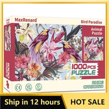MaxRenard-가정 장식 유화 동물 조류 아트 직소 퍼즐 1000 조각, 성인 공용, 감압 장난감 게임