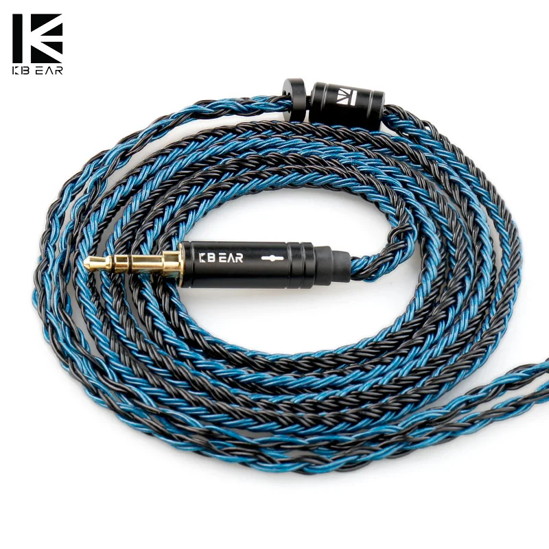 Conector de Fones de Cristal Único de Cobre Banhado a Prata Cabo de Atualização Mmcx Qdc 2pin Mmcx 5n Star River Lark 16 Núcleos Ks1 Kbear-st16