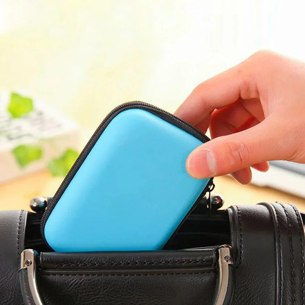1PC Hot Sale 6 Colors Hard Case For Board Games Children Cards Travel Zipper Carry Box Earphone Storage Dropshipping Organizer