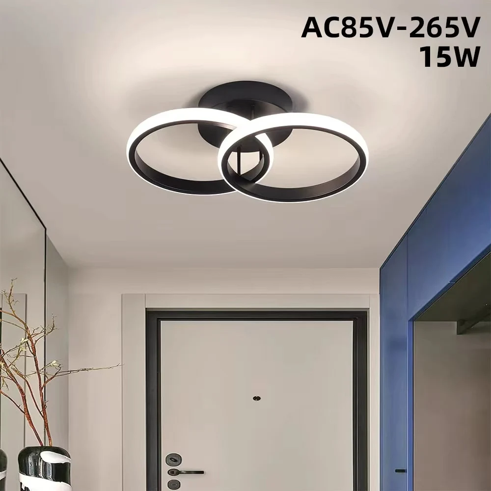 Contemporary Dual-Ring LED Ceiling Light