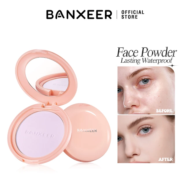 BANXEER Face Setting Powder Cloudy Velvet Mist Setting Powder Long-Lasting Natural Poreless Waterproof Oil-Control Face Makeup