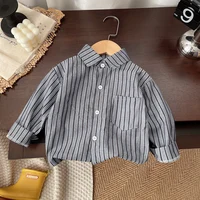 IENENS enfants chemise vêtements printemps Blouses minces vêtements infantile garçon Plaid couverture en coton 1 2 3 4 ans enfants chemise à manches longues 5