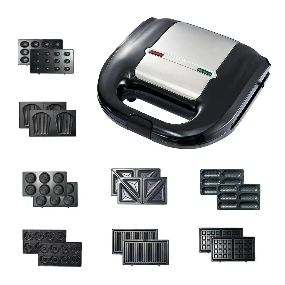 8-in-1 Waffle 1PC Multifunctional Breakfast Machine Saming Metallurgical Doughnuts Nuts Biscuits Steak Kitchen Appliances 5