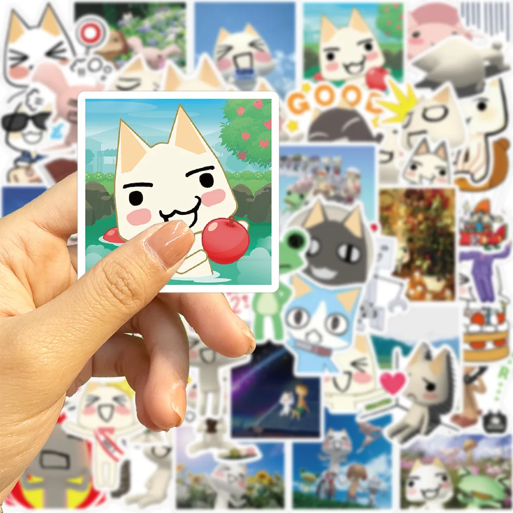 50PCS Cartoon Toro Inoue Cat Stickers Cute Decals DIY Bike Travel Luggage Guitar Laptop Waterproof Graffiti Sticker Kids Toy 3