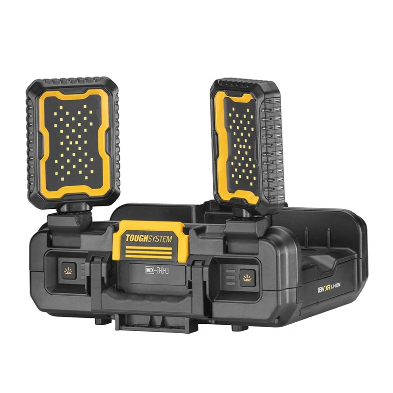 DEWALT DWST08061 2.0 TOUGHSYSTEM Adjustable Work Light With Storage 2-In-1 Featuring LED Heads Compact Storage Box 5