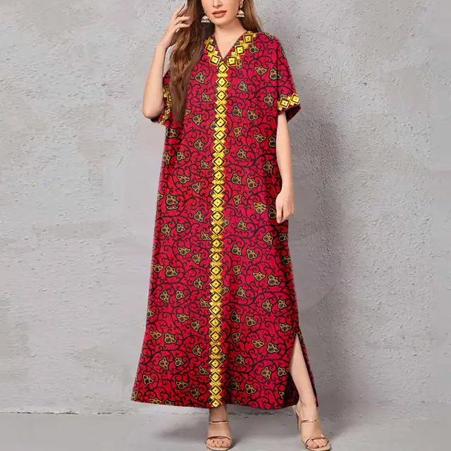 Amina Embroidered Print Dress