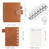 Moterm Full Grain Veg Tan Leather Pocket Luxe 2.0 Rings Planner A7 Notebook with 30MM Rings Agenda Organizer Diary Journal 2