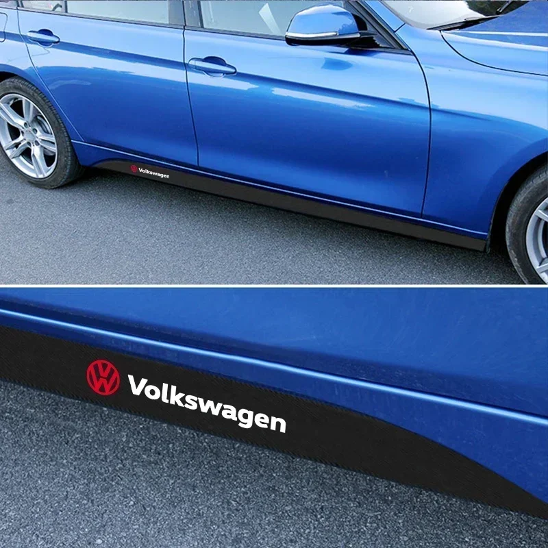 폭스바겐 VW 보라 골프 MK6 비틀 CC R32 샤란 제타 투아렉 파사트 폴로 티구안용 차량 도어 사이드 스커트 스티커 데칼 2개