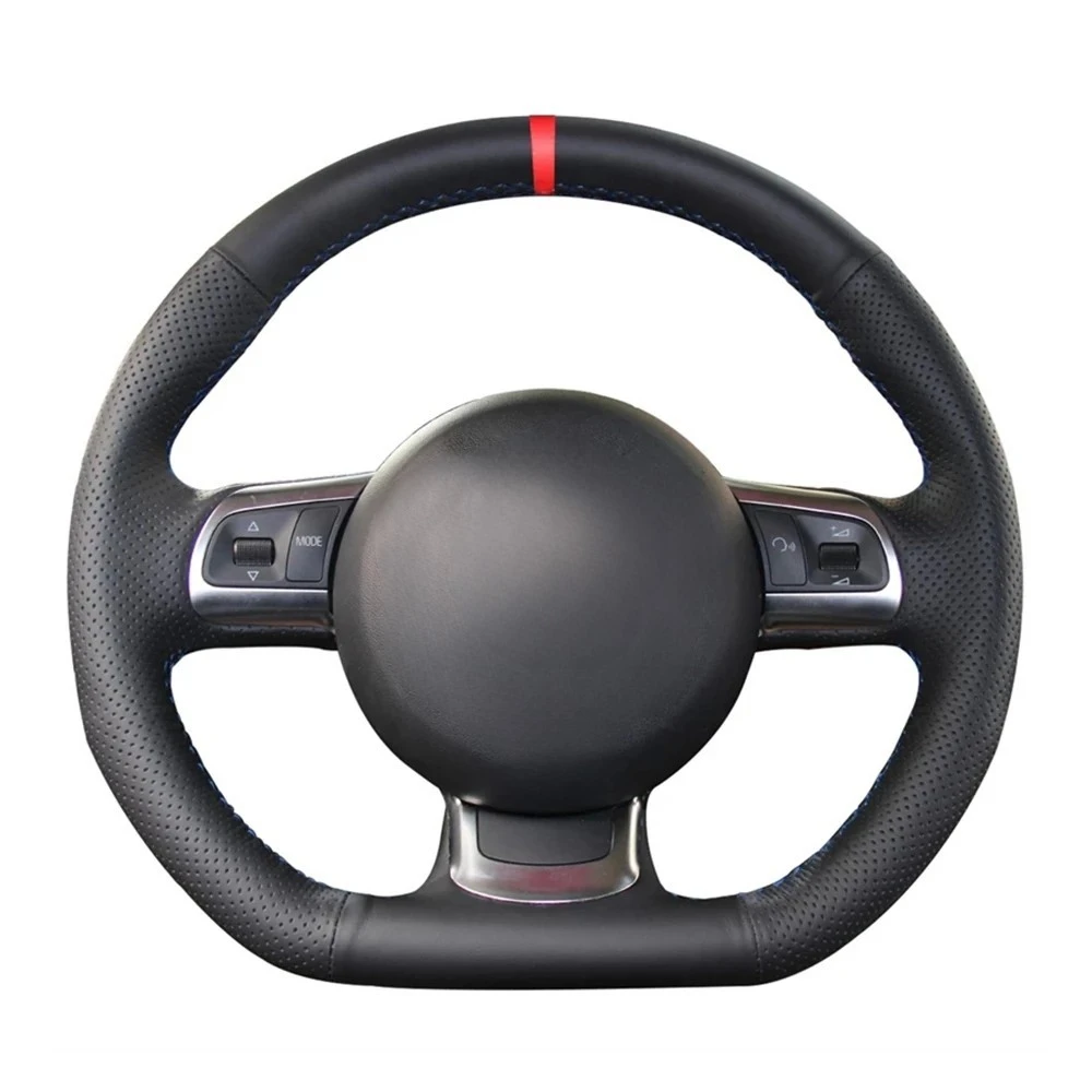 Non-Slip Black Artificial Leather DIY Car Steering Wheel Cover For Audi TT TTS (8J) 2006-2014 A3 S3 (8P) Sportback 2008-2012 R8