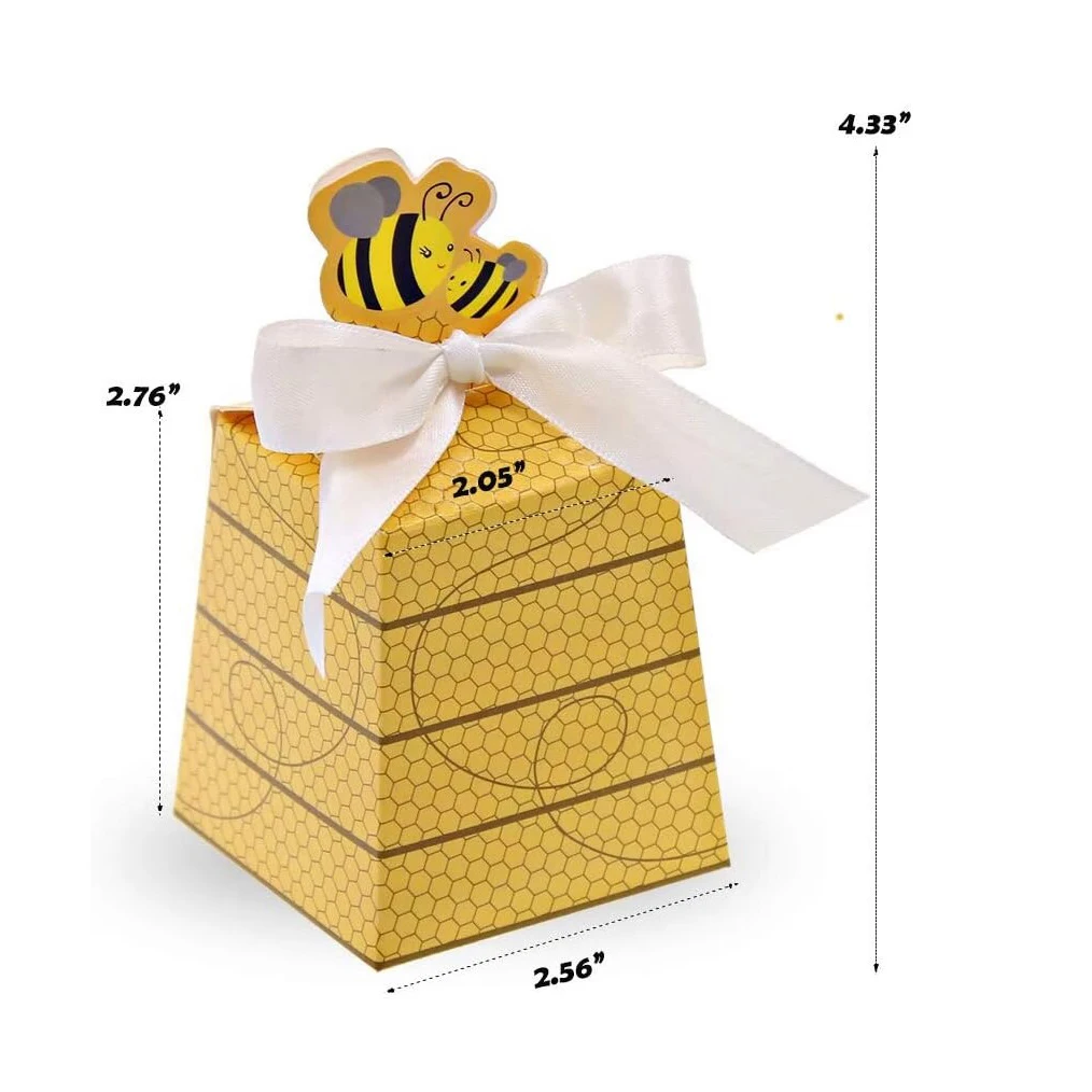 25PCS Paper Beehive-Shaped Gift Boxes with Ribbons, Fun Bee Party Favor Packaging for W... - SKU GBR01131 - UGI Packaging