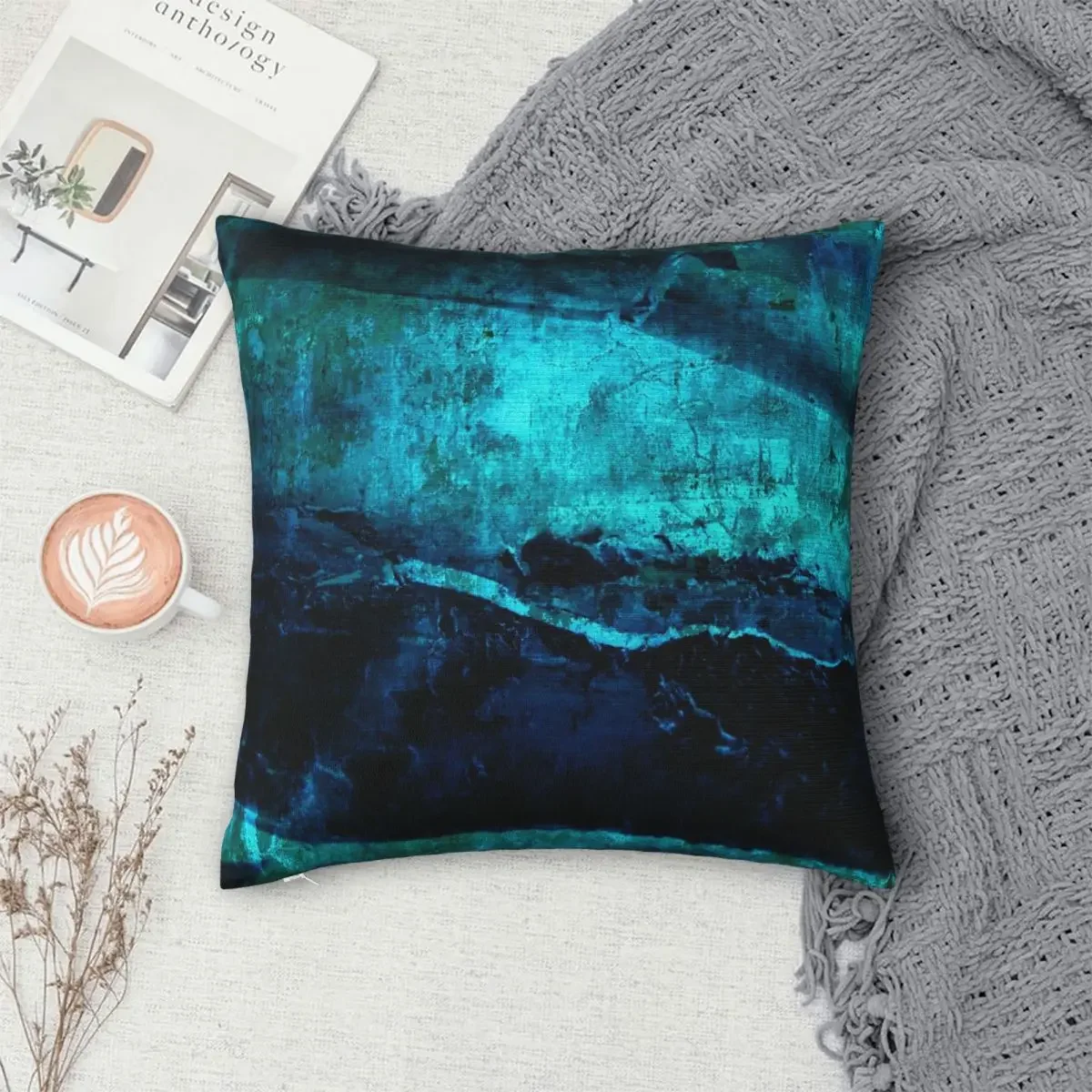 

In Navy Blue And Turquoise Pillowcase Polyester Pillow Cover Cushion Comfort Throw Pillow Sofa Decorative Cushions Used for Home