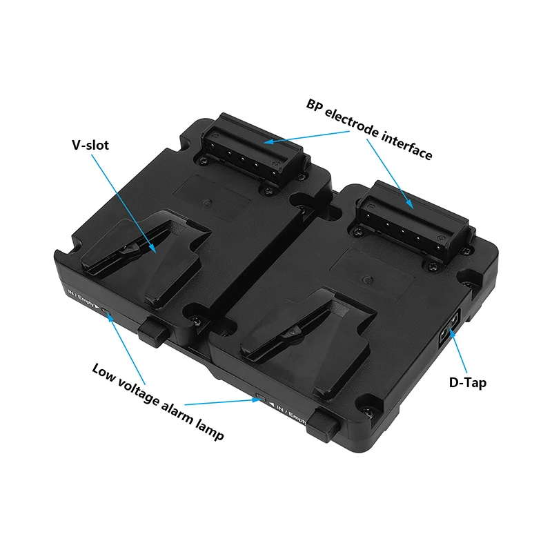 Hot-Swap Dual V-Mount Battery Plate Power Supply Adapter for Mini-99 Micro Batte