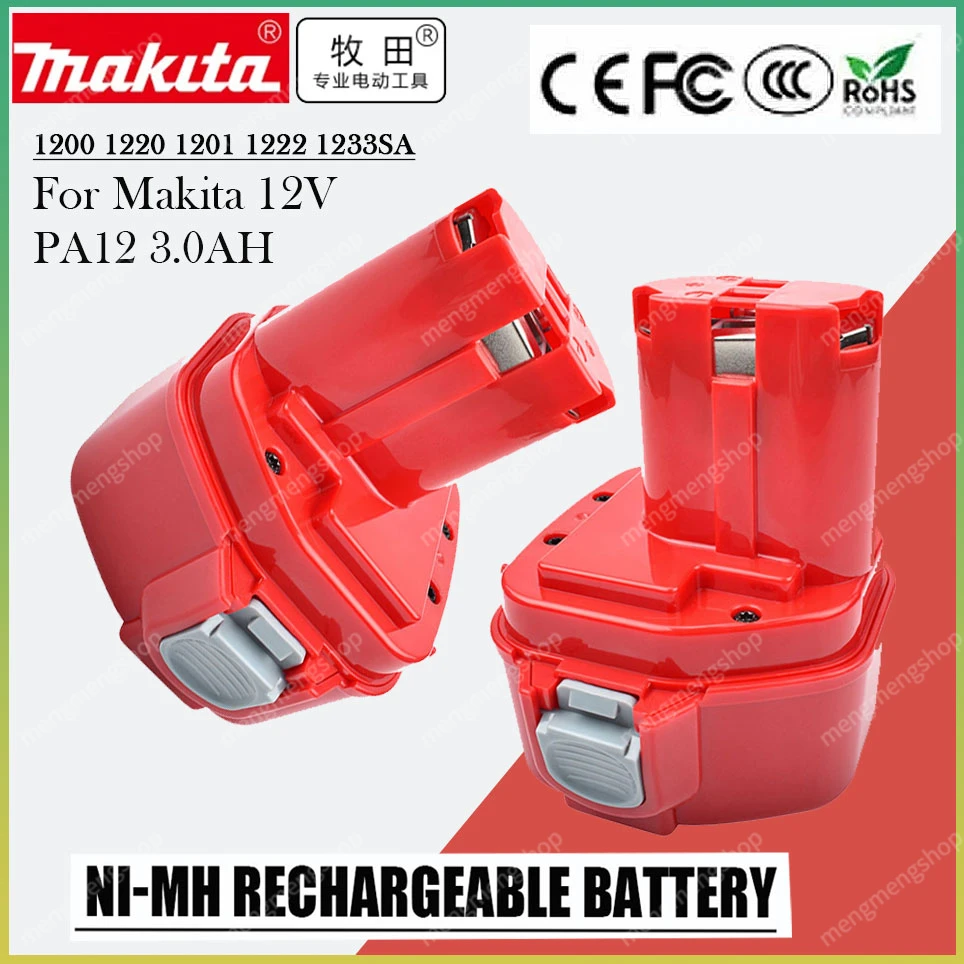 

Makita PA12 12V 3000mAh Ni-CD Rechargeable Batteries Replacement Battery 12V Power Tools Bateria 1220 1222 1235 1233S 6271D