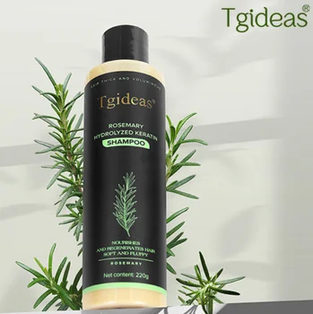 220ml Tgideas Organic Rosemary Hair Growth Shampoo Hydrolyzed Keratin Nourish Scalp Reduce Loss Unisex Shampoo Dry Fragile Hair 1