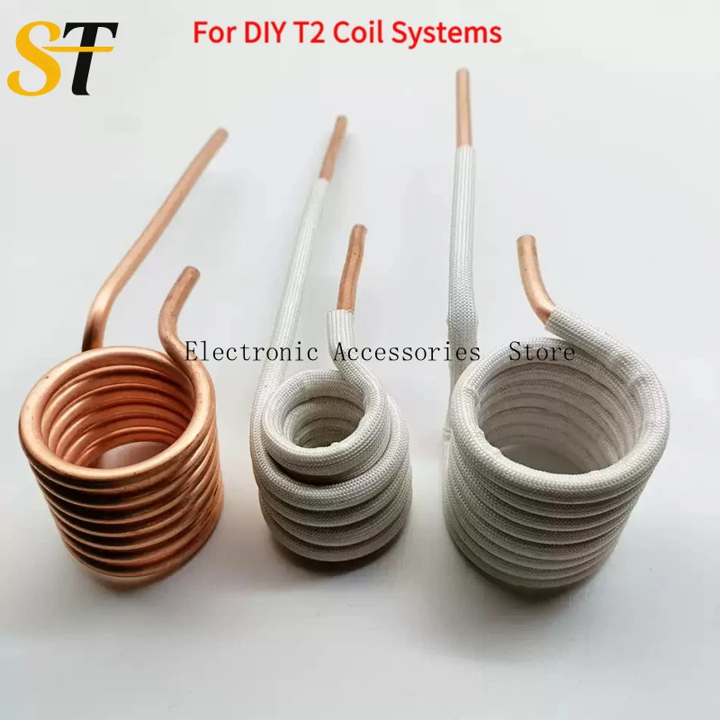 1PC ZVS 유도 가열 코일 - 6mm 구리 튜브, DIY T2 코일 시스템용 탭리스 퀀칭 헤드