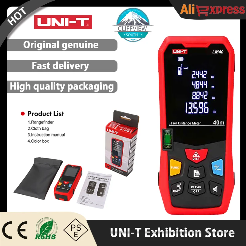 UNI-T Laser Distance Meter 40M 60M 80M 100M Rangefinder Trena Laser Tape Range Finder Build Measure Device Ruler Test Tool laser rangefinder,distance meter