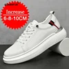 2025 Men'S Genuine Leather Sneakers Elevator Shoes Invisible Breathable Heightening Shoes 6cm Men'S Casual Designer Sneakers 1