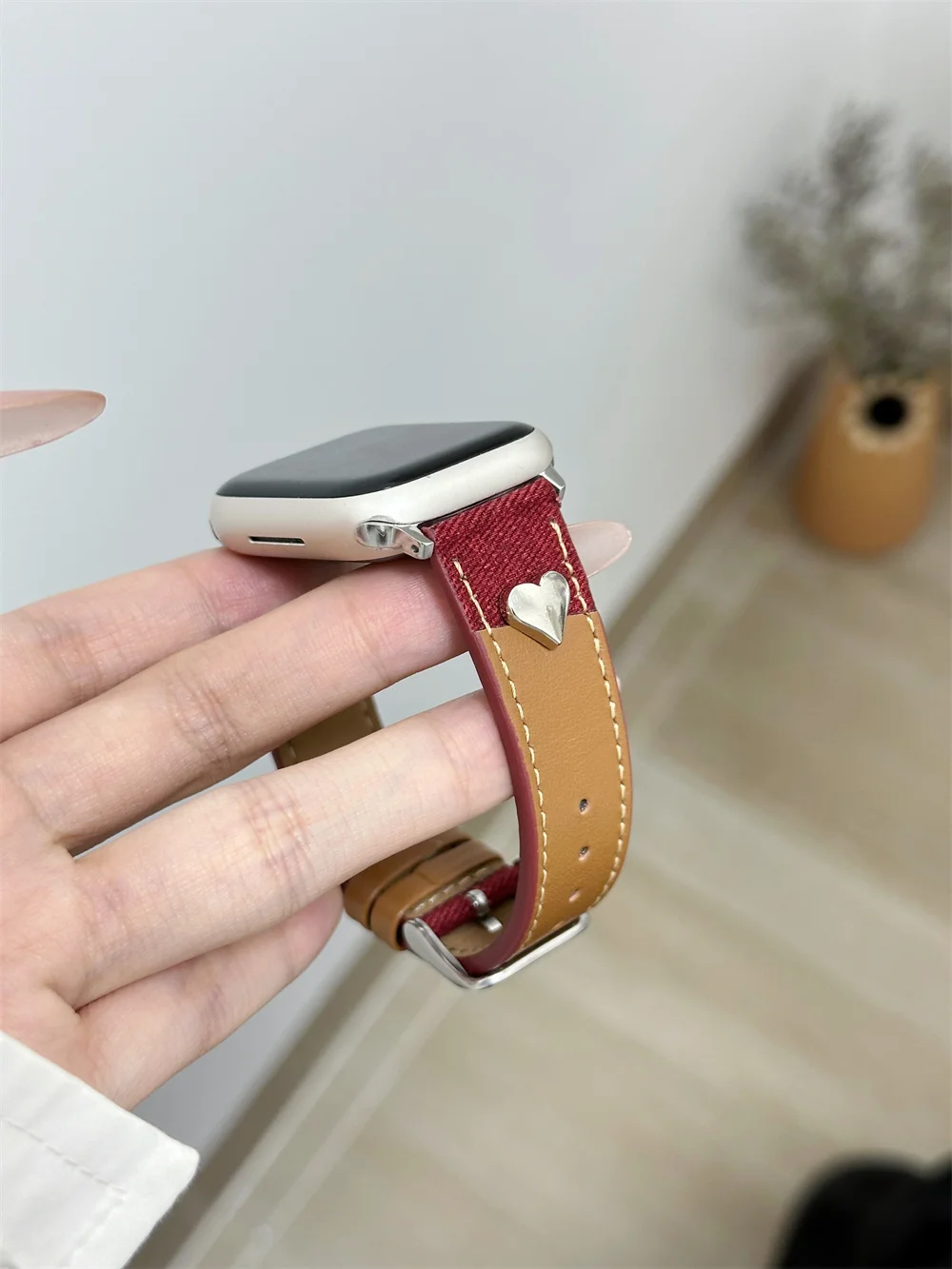 Cinturino per smartwatch in ecopelle per apple watch series_voghion.com