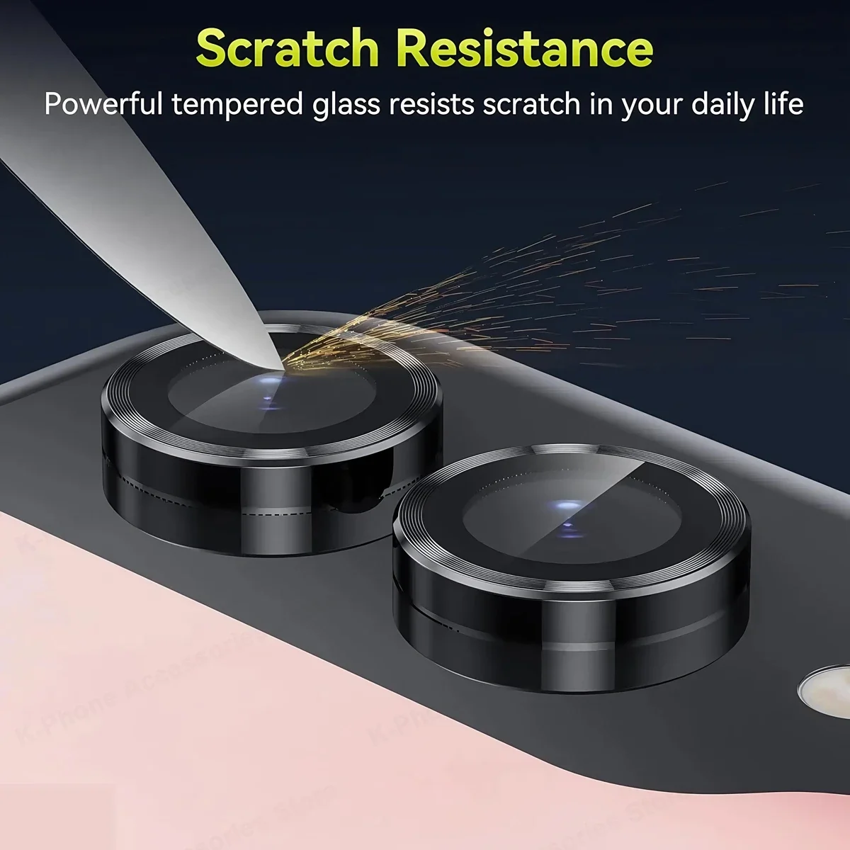 Premium Metal Camera Glass Protector with Alloy Frame