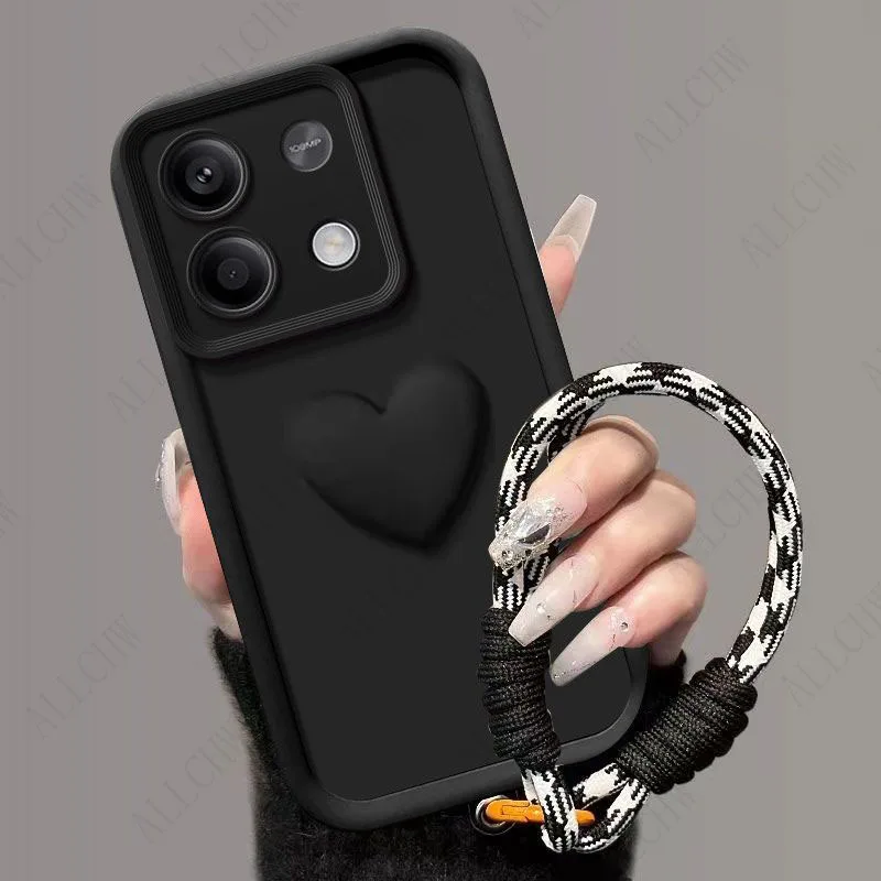 Love Heart Hand Strap Full Package Soft Protective Case
