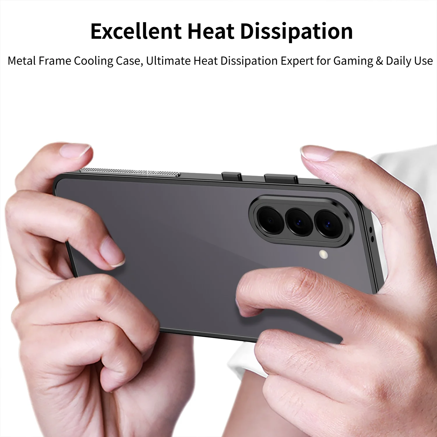 Luxury Heat Dissipation Aluminum Alloy Armor Phone Case with Camera Protector