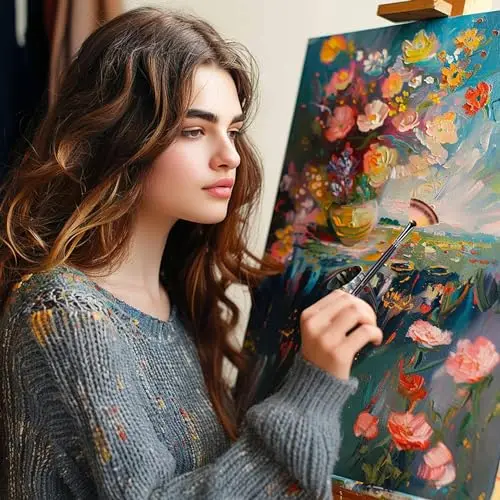 수채화 오일 페인팅을위한 3pcs 팬 브러쉬 세트 아크릴 미술 용품 ??학생 성인 초보자 드로잉 도구