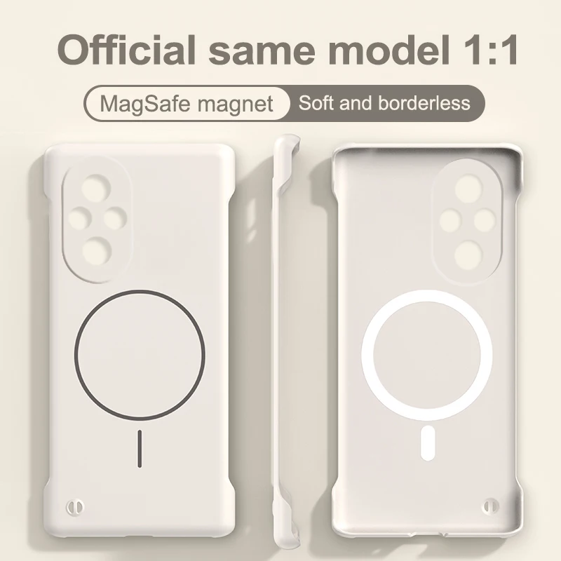 Frameless Magnetic Wireless Charging Slim Hard Phone Case
