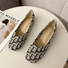 Lady Luxury Designer Cloth Flats Shoes Round Toe Slip-Ons For Wide Foot 44-32 2023 New Arrivals Black Moccasines Ballet Loafers 2