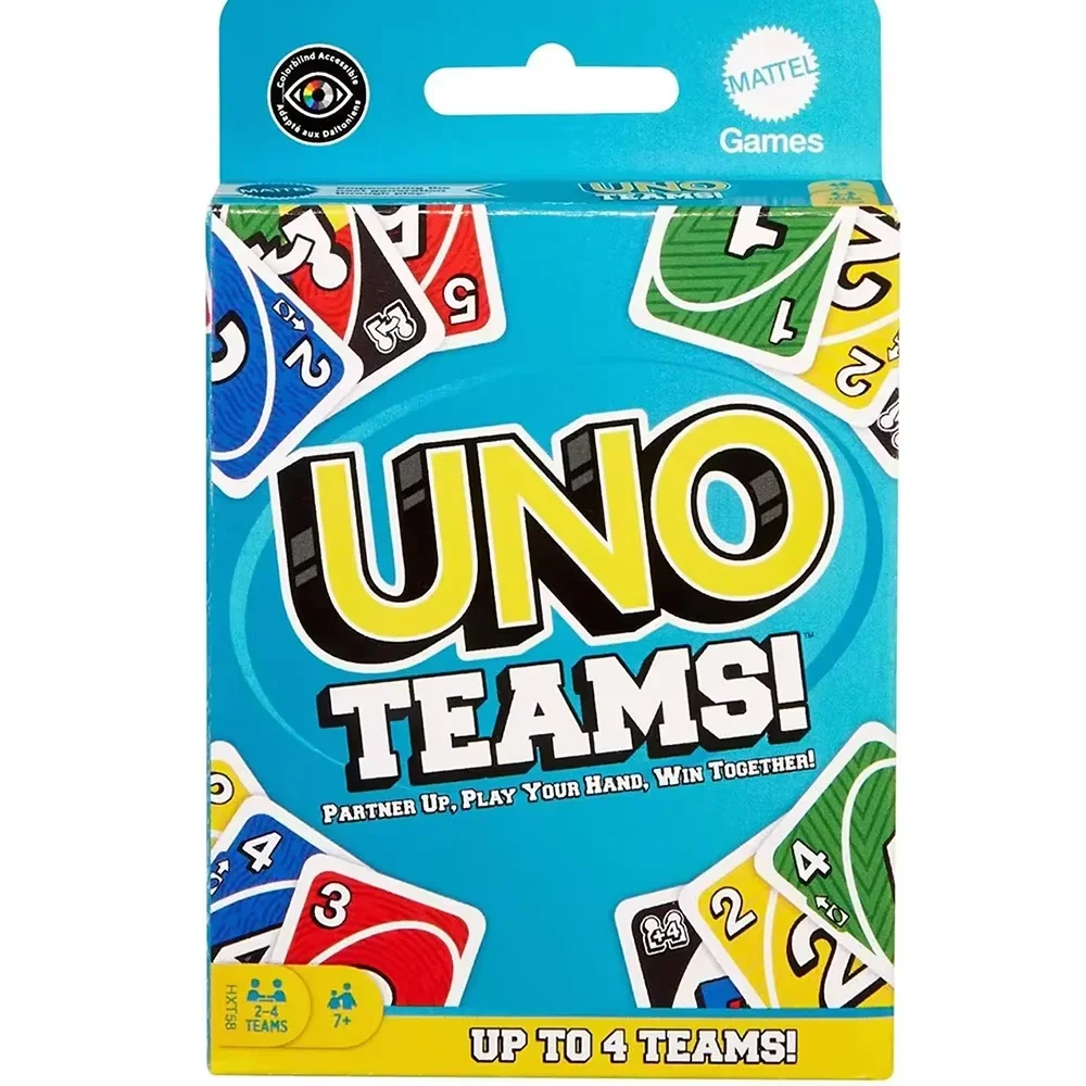 Uno TEAMS! Game Board Games UNO Cards Table Family Party Entertainment UNO Games Card Toys Children Birthday gift 2