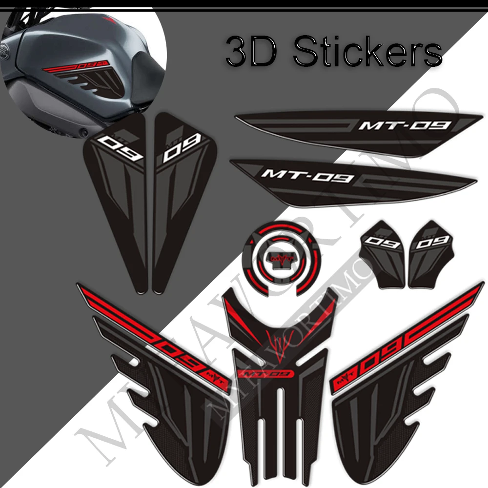 

Motorcycle For Yamaha MT09 MT FZ 09 SP MT-09 2021 2022 Wind Deflector Gas Fuel Oil Kit Knee Tank Pad Protector Stickers Decals