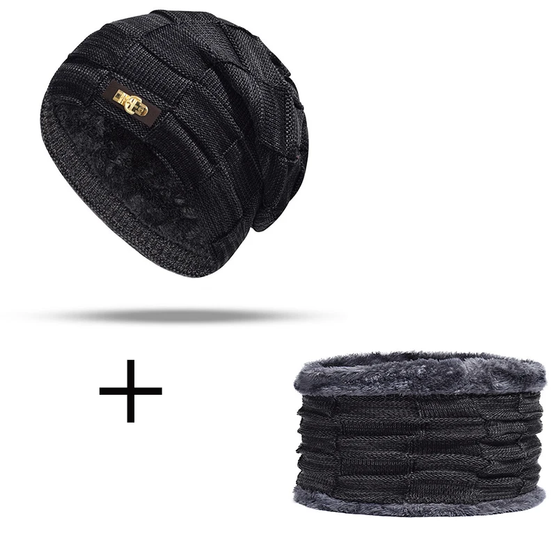 Klassischer warmer Mützenbezug für Herbst und Winter, Schal-Set, Wollmütze, winddichte Nadel zum Radfahren, geeignet für Männer und Frauen – Detail 17