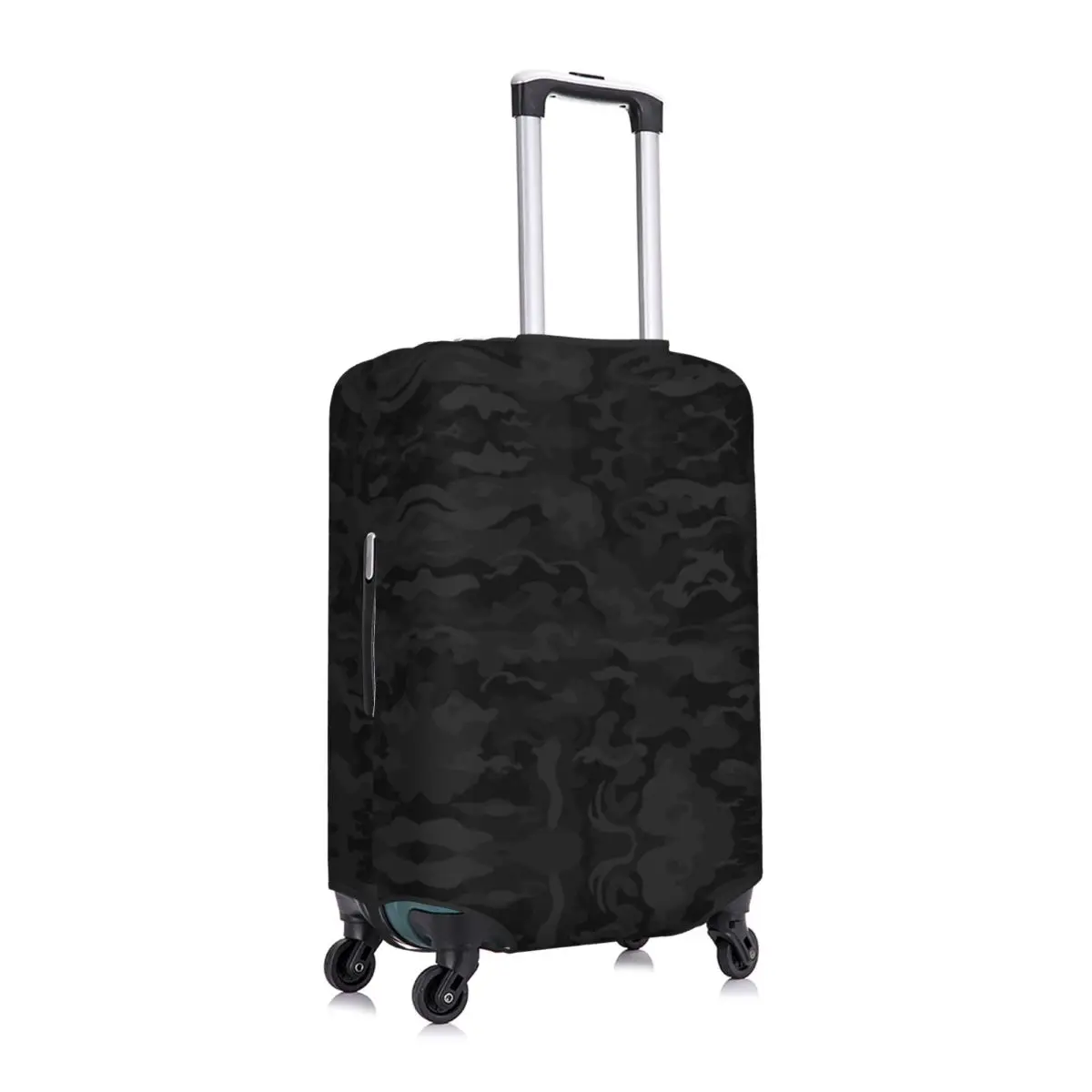 Custom Camo Style Black Military Camouflage Travel Luggage Cover Washable Suitcase Cover Protector Fit 18-32 Inch 2