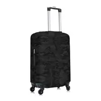 Custom Camo Style Black Military Camouflage Travel Luggage Cover Washable Suitcase Cover Protector Fit 18-32 Inch 2