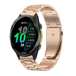 Versatile Metal Watch Strap - Premium Bracelet for Smartwatches - Available in 18mm, 20mm, and 22mm Sizes (Rose gold)