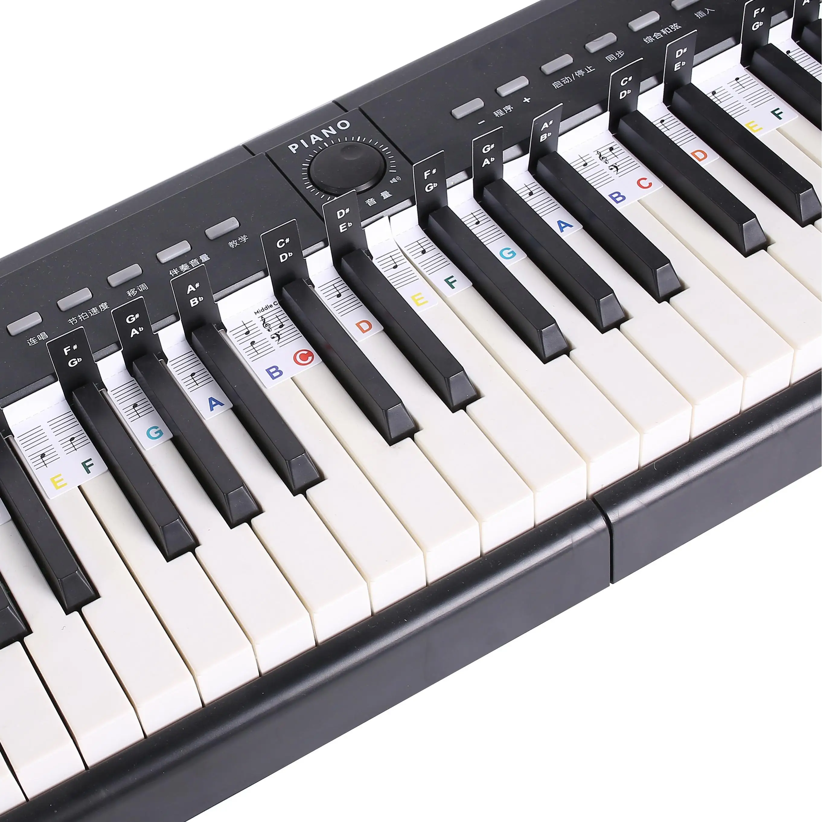 88 Keys Piano Keyboard Note Labels Marker Free Paste Upgraded Piano Notes Guide for Beginners Kids Overlay Key Stickers piano keyboard labels